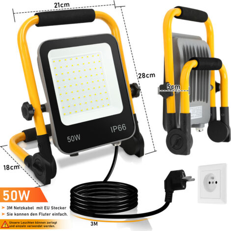 Faretto da cantiere a batteria