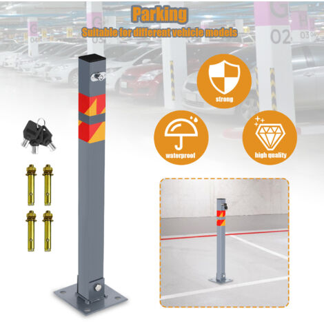 4 pezzi di barriera di parcheggio con 12 chiavi, palo di parcheggio bloccabile, barriera pieghevole | Leroy Merlin