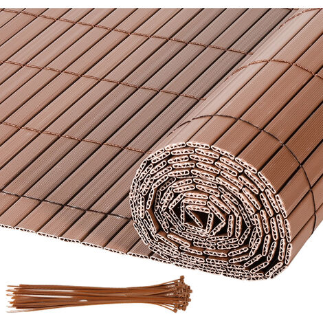 Recinzione In Bambù DE-COmmerce ATY NATURE – 90x180 Cm, Stuoia Frangivento Per Giardino E Balcone, Tubi Chiusi, Filo Zincato - 4