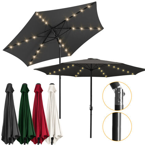 Ombrellone da 3,5 m con LED solare e copertura protettiva UV40+, Verde | Leroy Merlin