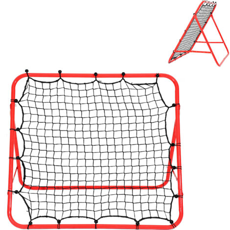 Rete Da Calcio Rebounder HOMCOM - Pieghevole, Con Bersaglio, Altezza E Angolo Regolabile - 123x73cm - Foto 14