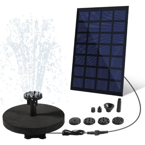 Pompa Per Fontana Solare Con Batteria Pompa Per Stagno Solare Con Batteria - Fontana Ecosostenibile Per Giardino (Fino A 500L/h) Pompa Stagno Solare Batteria