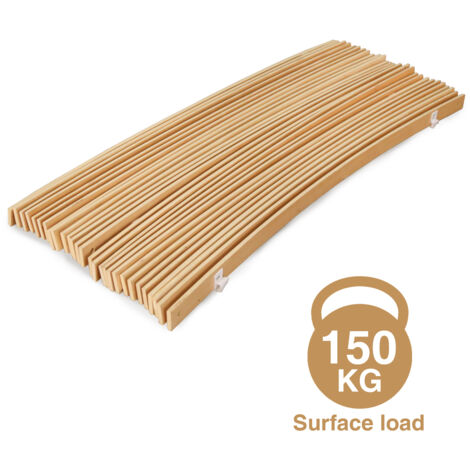 VidaXL 2 Reti A Doghe 7 Zone 90x200 Cm - 28 Doghe In Legno, Testata Regolabile, Supporto Ottimale - 2