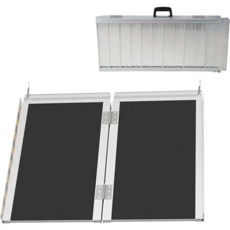 Jago® Rampa Per Sedia A Rotelle - Pieghevole, Portatile, Capacità 270 Kg, In Alluminio - Foto 9