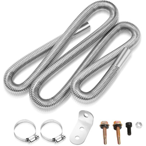 1 set SHLPDFM Tubo di Scarico Flessibile 45 x 150/270 mm Morsetto
