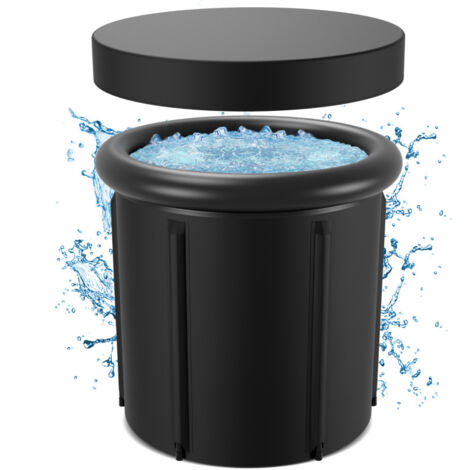 Fellflying Copertura Per Bagno Freddo, Coperchio Per Vasca Di Ghiaccio - Copertura Per Vasca Fredda Isolata Con Coperchio Rotondo Per Immersione Nel Ghiaccio | Coperchio Pieghevole Per Vasca Del - Foto 5