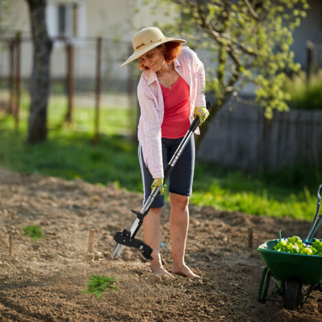 Diserbante Manuale Per Giardino - Estrattore Erbacce In Acciaio Con Manico In Legno - Foto 3