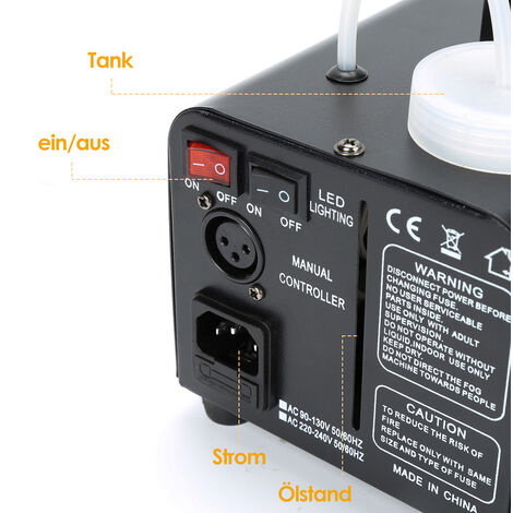 Macchina Fumo BES 22441 Con LED E Telecomando - 600W, Per Feste E Discoteca