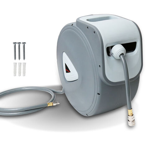 Tillvex Avvolgitubo Acqua 30+2m Nero Con Supporto A Parete