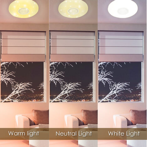 Hengda Plafoniera LED 36W Cambiamento di colore corridoio soffitto Lampada Bluetooth Musica Lampada rotonda