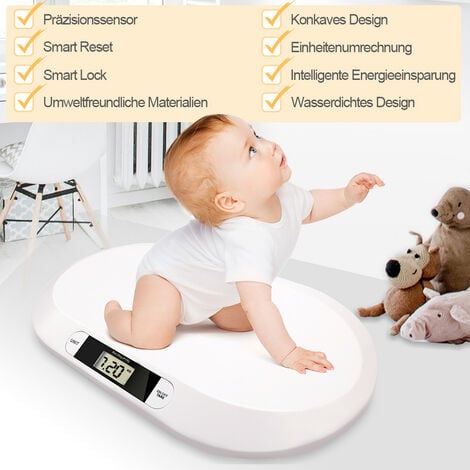 Bilancia Neonato Digitale per Bambini Fino a 20Kg Display LCD Controllo del  Peso Adler AD8139