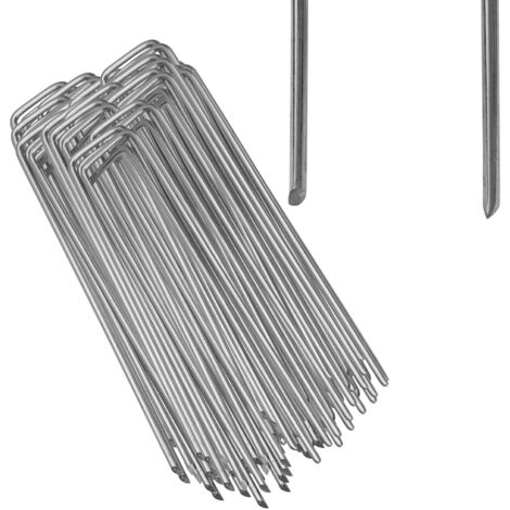 VidaXL Picchetti di Terra 2 pz Argento 8x61 cm in Acciaio Zincato