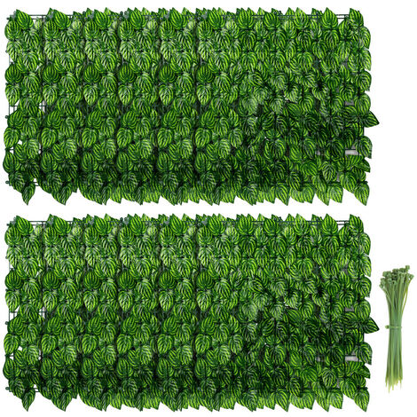 Traliccio di edera artificiale espandibile verde 186x30cm
