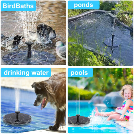 Fontana Solare Da Giardino 1,5W Con 6 Ugelli - Pompa Ad Energia Solare Per Laghetto, Vasca Uccelli - Foto 10