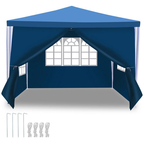 Hengda Padiglione Matrimonio Ricevimenti Festa Tenda PE Festival Facile  montaggio 3x3m Blu