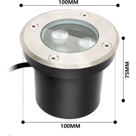charlique® LED Uplight Spot (2 pezzi) bianco, 6 W, faretto da pavimento, lampada da terra per illuminazione d'accento d'atmosfera, lampada da terra
