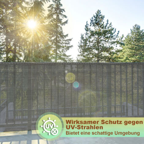 Recinzione dello schermo della privacy del balcone, Giardino Patio ombra rete HDPE traspirante UV Resistan, Rete del panno dell'ombra di protezione della privacy,Dark green,4x4m