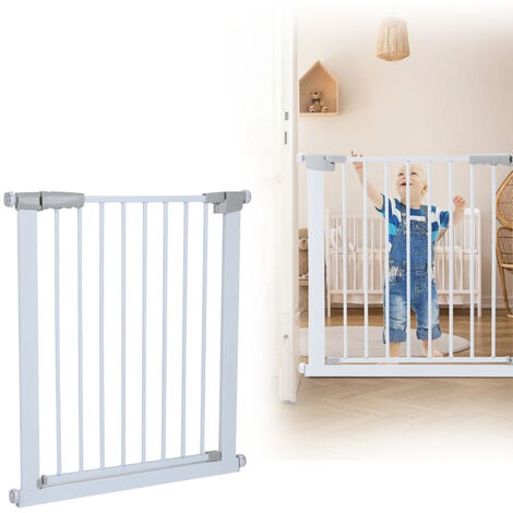 Cancelletto di sicurezza per bambini da 75-82cm con chiusura automatica,  Cancelletto per scale porte - Costway
