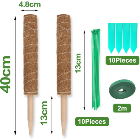 Confezione Da 6 Pali Di Supporto Per Piante In Muschio Di Sfagno Da 60 Cm, Adatti Per Piante Da Casa, Monstera Deliciosa, Da Giardino E Rampicanti. | Leroy Merlin - Foto 10