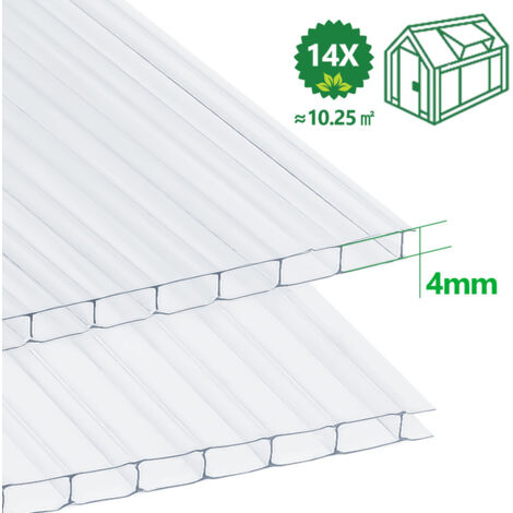 Lastre Alveolari Policarbonato Gardebruk - 14 Pannelli 4mm, 1210x605mm, 10.25m² Totali, Con 50 Clip Acciaio - Foto 9