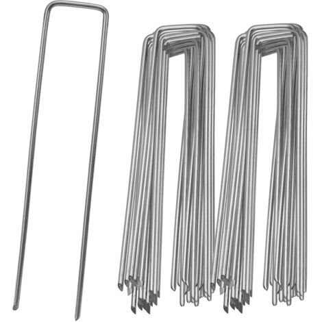 Picchetti di Terra 6 pz Argento 7x7x56 cm in Acciaio Zincato