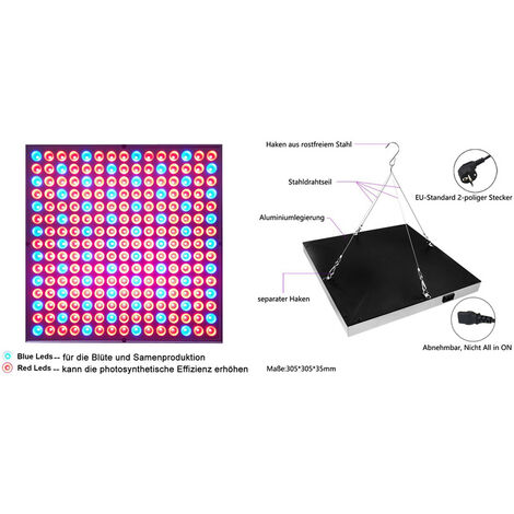 Lampada Per Piante A LED 300W - Grow Light E27, 780 LED, Spettro Completo, Pieghevole, Per Coltivazione Indoor - Foto 8