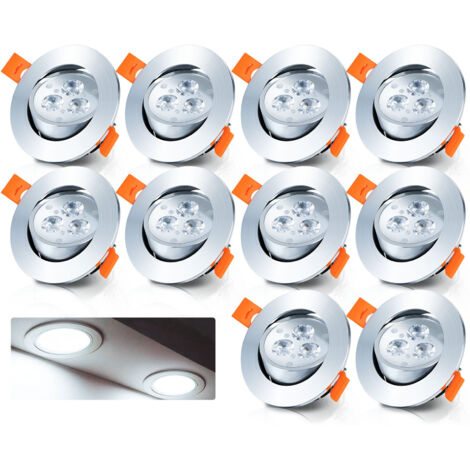 Hengda Faretti da incasso a LED orientabili 10x.Faretti da incasso 3W ...