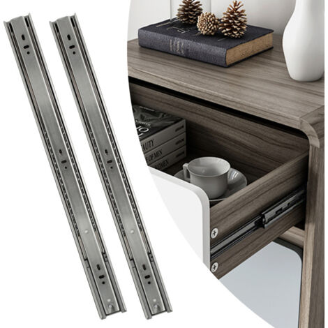 Coppia Guide Tipo Quadro Per Cassetto Con Estrazione Totale Sgancio A - Foto 2