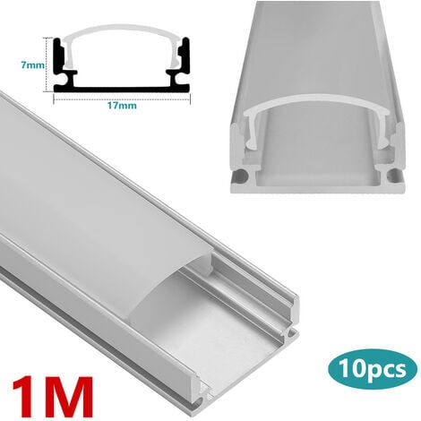 Profilo Alluminio 2mt Angolare Bianco 30°/60° X Strip Led + Cover Opaco +