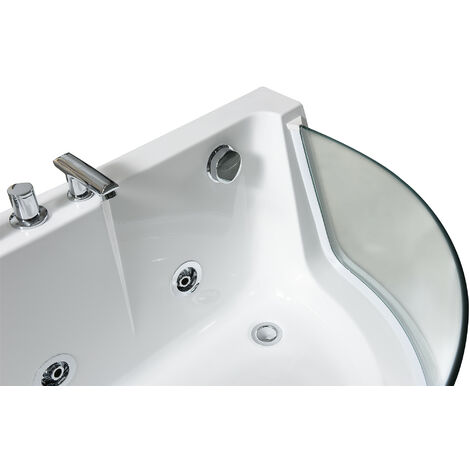 Bañera Hidromasaje Jacuzzi NEW CRISTY 135 cm de Esquina Angular 2 Plazas 2  Reposacabezas 8 chorros