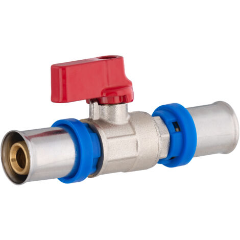 Noyon & Thiebault – Vanne égale à sertir pour tube multicouche – Raccord 16mm – Douille inox – Protection électrolyse – Pression max 10 bar