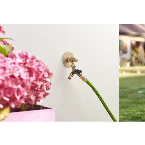 Nez sélecteur de robinet de jardin double Y automatique pour tuyau d'arrosage AROZ Femelle 20x27 (3/4)