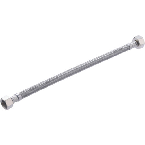 Noyon & Thiebault – Flexible sanitaire femelle réduit 30 cm – Filetage entrée F15x21 – Filetage sortie F12x17 – Diamètre intérieur 8 mm – Pression max 10 Bar