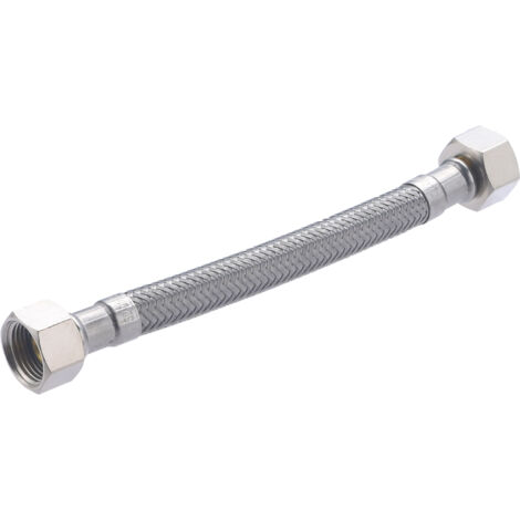 Noyon & Thiebault – Flexible sanitaire femelle 15x21 – Longueur 15 cm – Diamètre intérieur 8 mm – Pression max 10 Bar – Joint imperdable intégré - F15x21