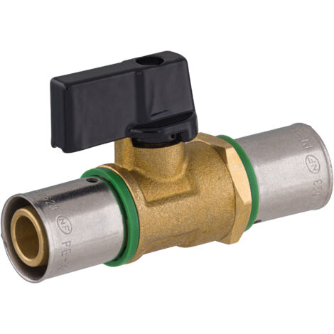 Noyon & Thiebault – Vanne PER à sertir Ø16 – Raccord sertissage et vissage – Douille inox pour canalisation eau – Compatible mâchoires TH