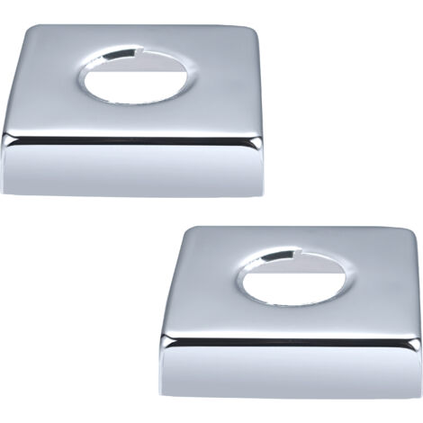 Noyon & Thiebault – Rosace carrée 3/4 pour robinetterie filetée – Dimensions 59x59 mm – Hauteur 19 mm – Métal chromé pour finition élégante (1/4)