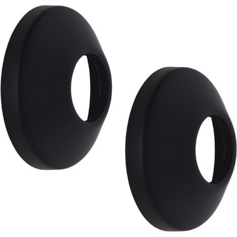Noyon & Thiebault – Rosace conique 3/4 (x2) – Métal noir – Filetage 20x27 pour robinetterie – Diamètre 65mm – Hauteur 21mm