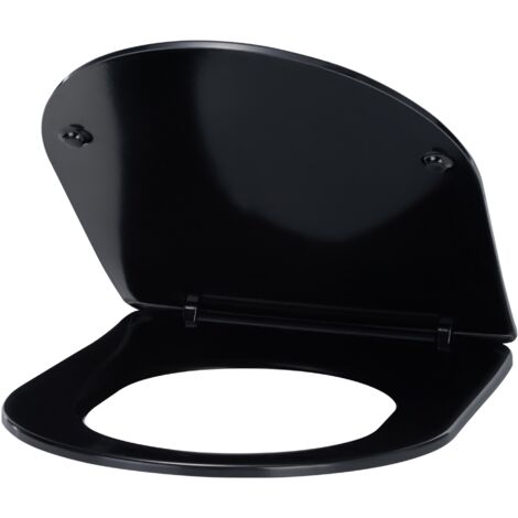 Abattant WC avec frein de chute en thermodur ultra fin coloris NOYON & THIEBAULT Noir (1/5)