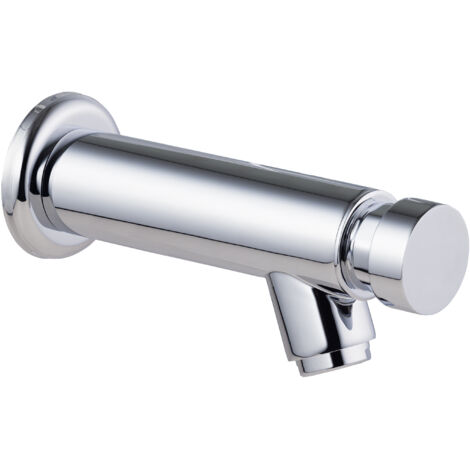 Eurosanit – Robinet poussoir temporisé de lavabo – Installation murale – Économie d’eau – Laiton chromé résistant à la corrosion – Conçu pour espaces publics