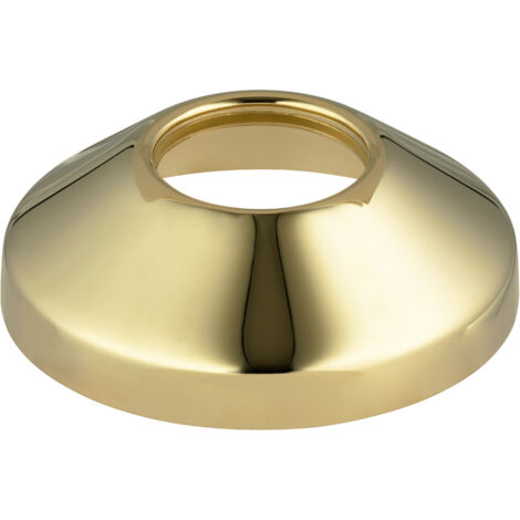 Nt Noyon & Thiebault – Rosace sanitaire conique Ø65 mm – Hauteur 21 mm – Lot de 2 – Finition gold brillant en métal – Habillage de raccords de robinetterie