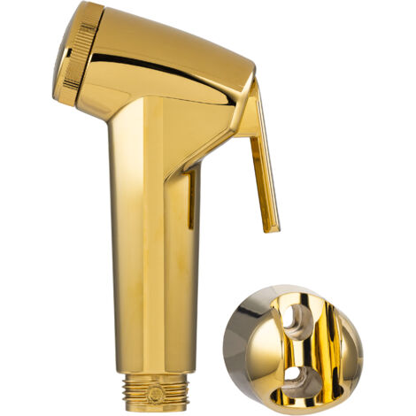 Douchette M1/2 + support + fixations pour kit hygiène NOYON & THIEBAULT Gold (1/5)