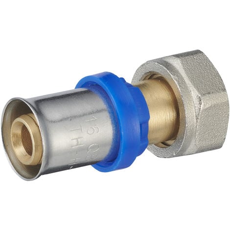 Noyon & Thiebault – Raccord multicouche femelle à écrou libre à sertir Ø16 – Fixation inox – Double joint torique – Compatible avec outillage standard - F15X21