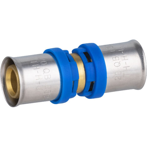 Noyon & Thiebault – Raccord multicouche sertir Ø20mm – Laiton avec inserts EPDM – Pression max 10 bar – Pour circuits eau chaude/froide