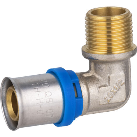 Coude mâle à sertir pour tube multicouche  NOYON & THIEBAULT Ø20 - M15X21 (1/2)