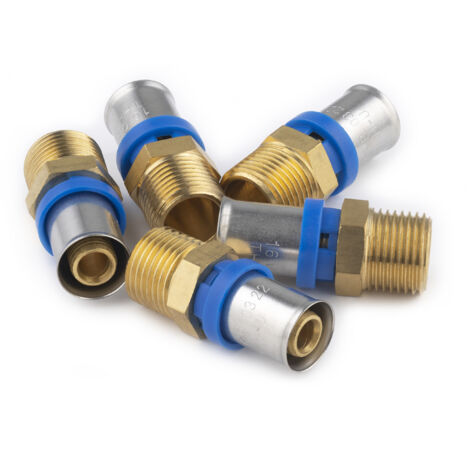 Raccord mâle à sertir pour tube multicouche  NOYON & THIEBAULT Ø16 - M15X21 (1/2) x5 raccords
