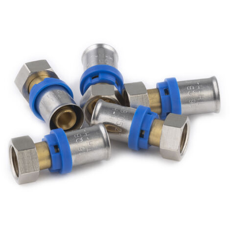 Noyon & Thiebault – Raccord multicouche femelle à sertir Ø16 – Entrée mâle 12x17 (3/8) – Pression 10 bar – Température 0 à 95°C – Lot de 5 raccords - F12x17
