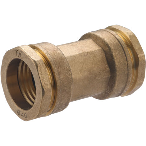 Noyon & Thiebault – Raccord laiton Ø40 mm – Manchon de réparation pour tuyau polyéthylène – Pression 10 bar – Joint torique NBR pour étanchéité
