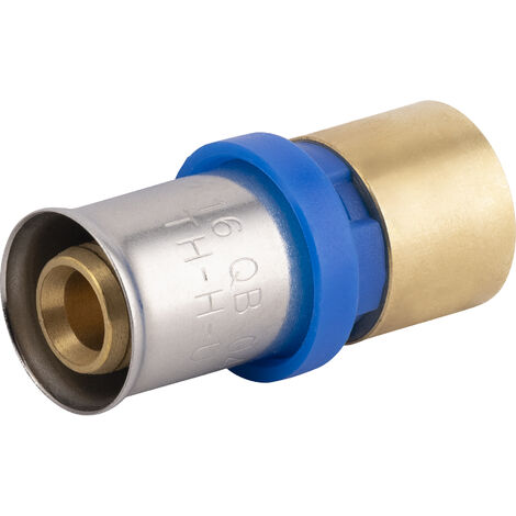 Noyon & Thiebault – Raccord multicouche à sertir Ø16 mm – Laiton brut – Pour tubes cuivre Ø16 mm – Pression 10 bar – Température 0 à 95°C
