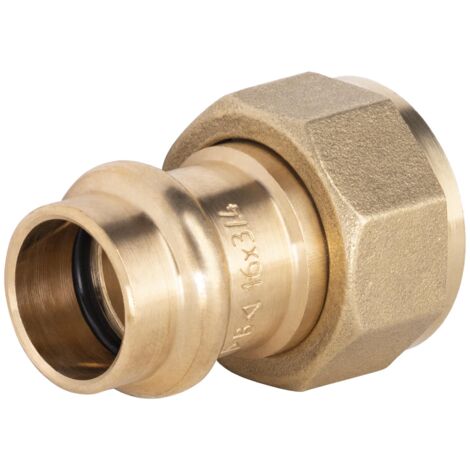 Noyon & Thiebault – Raccord laiton manchon fileté femelle écrou libre à sertir Ø16mm – 20x27 (3/4) – Joint torique EPDM pour étanchéité optimale - F20x27