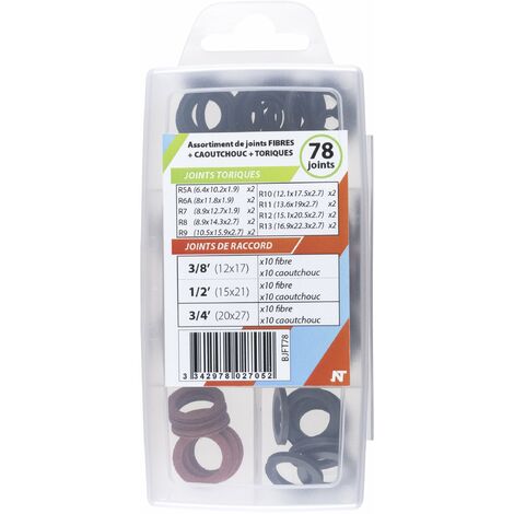 Coffret 78 joints torique fibre caoutchouc NOYON & THIEBAULT 12/15/20 x10 (1/3)